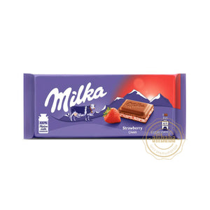 MILKA STRAWBERRY CHOCOLATE 100GR