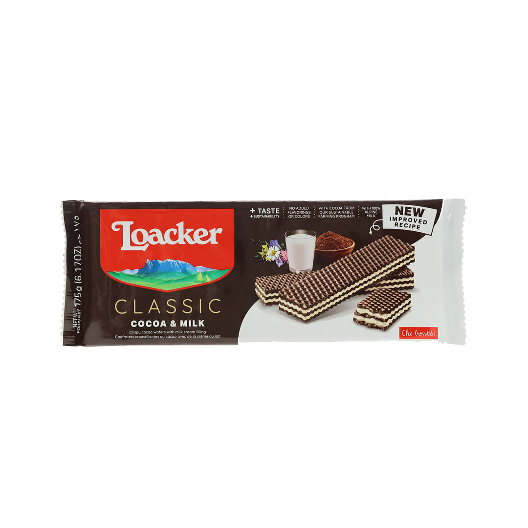 LOACKER CLASSIC COCOA - MILK WAFER 175GR