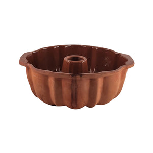 CLAY CAKE MOLD INNER GLAZED 25CM