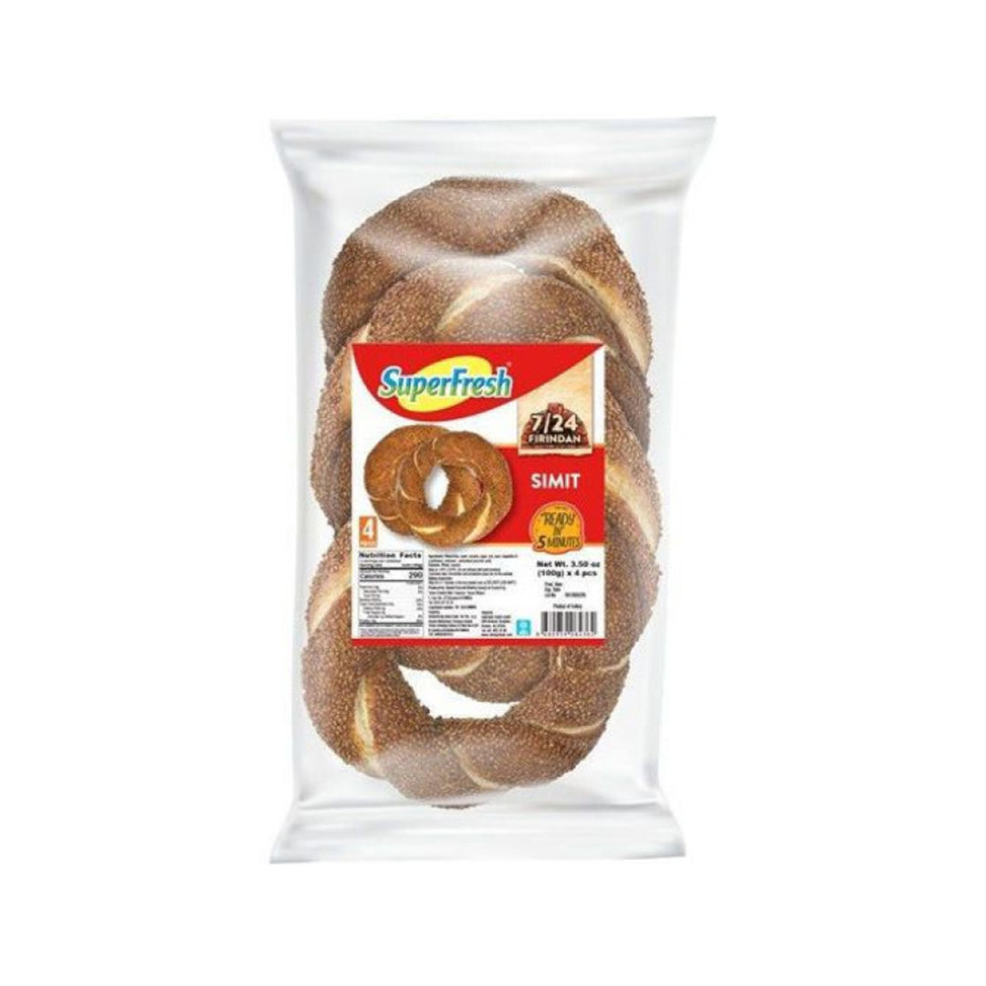 SUPERFRESH TURKISH BAGELS (SIMIT) 100GRx4PCS - Altin Grocery Simit Superfresh