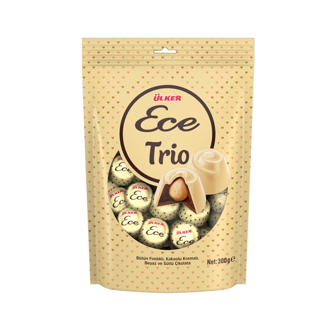 ULKER ECE TRIO CHOCOLATE w HAZELNUT 300G