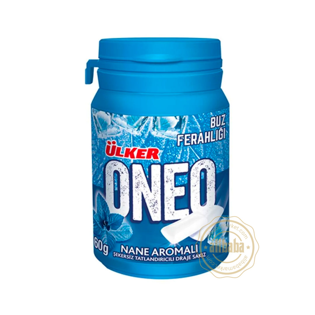 ULKER ONEO PEPPERMINT GUM 60GR JAR