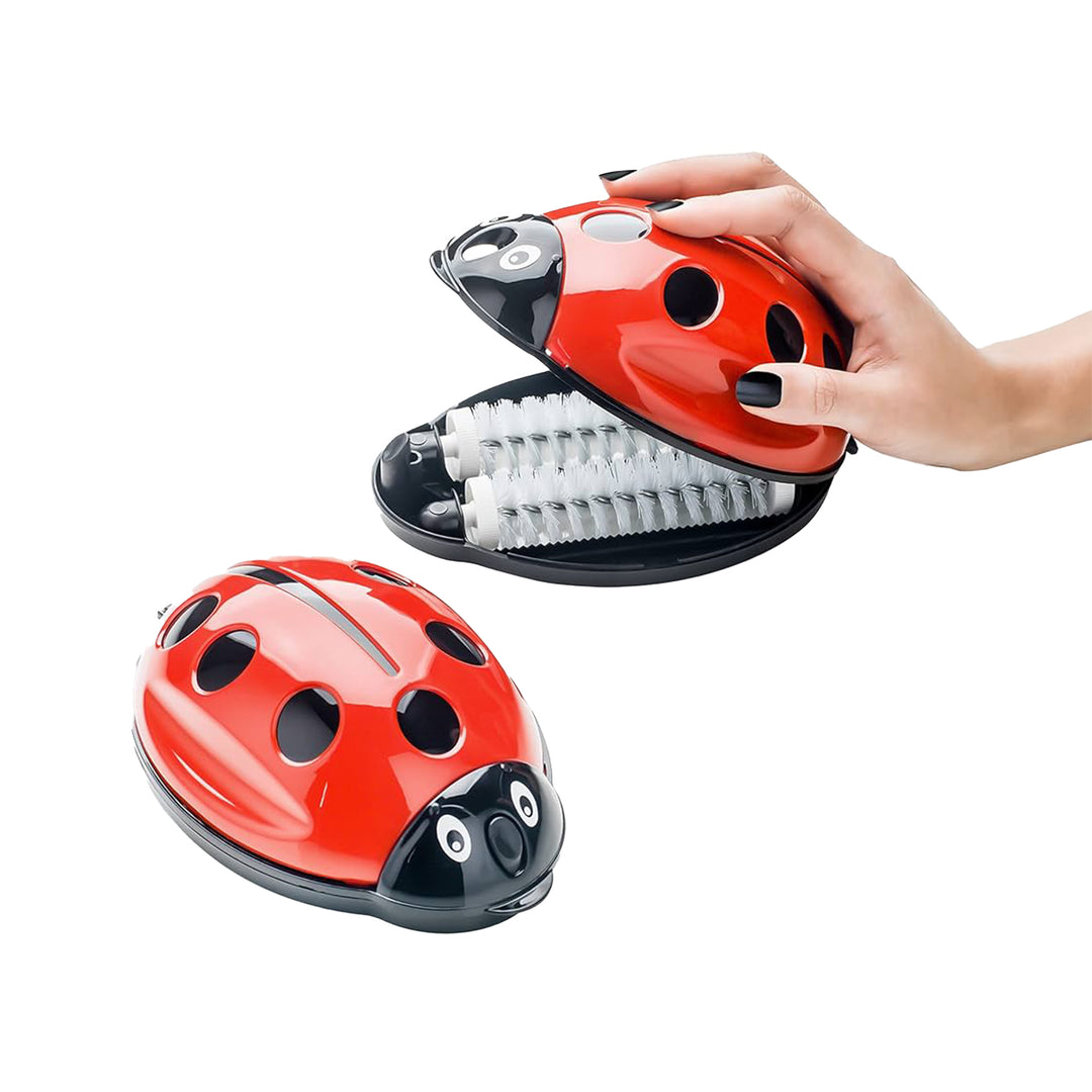 PLASTIC LADYBUG BINARY CRUMB BRUSH ECO